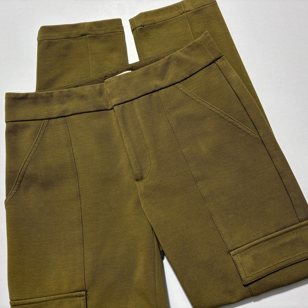 Anthropologie Cargo Pants Essential Slim Greenish Khaki Ankle Womens 4 (28x26.5)